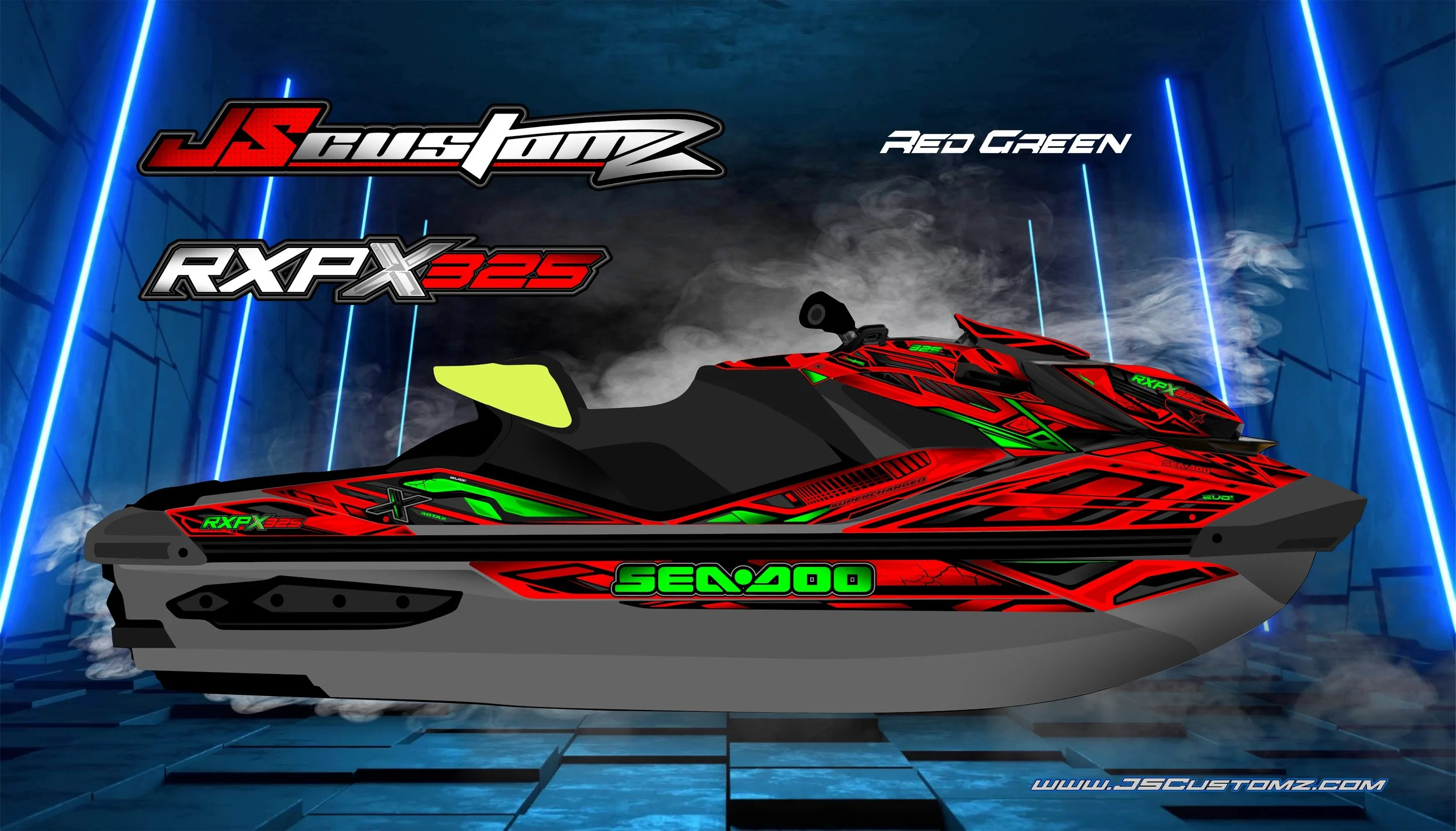 SEADOO RXPX 21-UP EVO1 GRAPHIC KIT RED GREEN.jpg