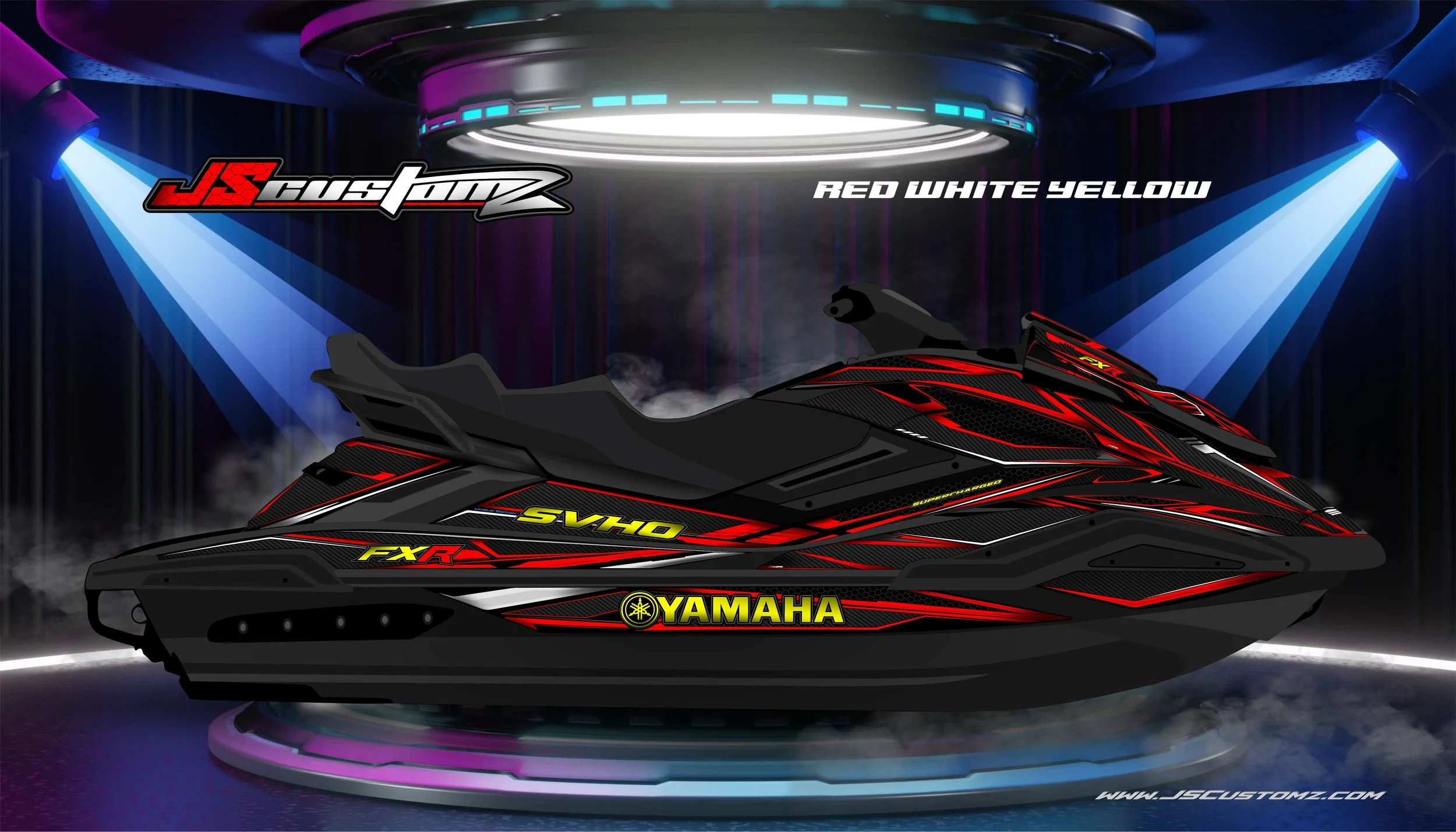 Yamaha FX 19-UP JS4 GRAPHIC KIT 2025 Red white Yellow.jpg