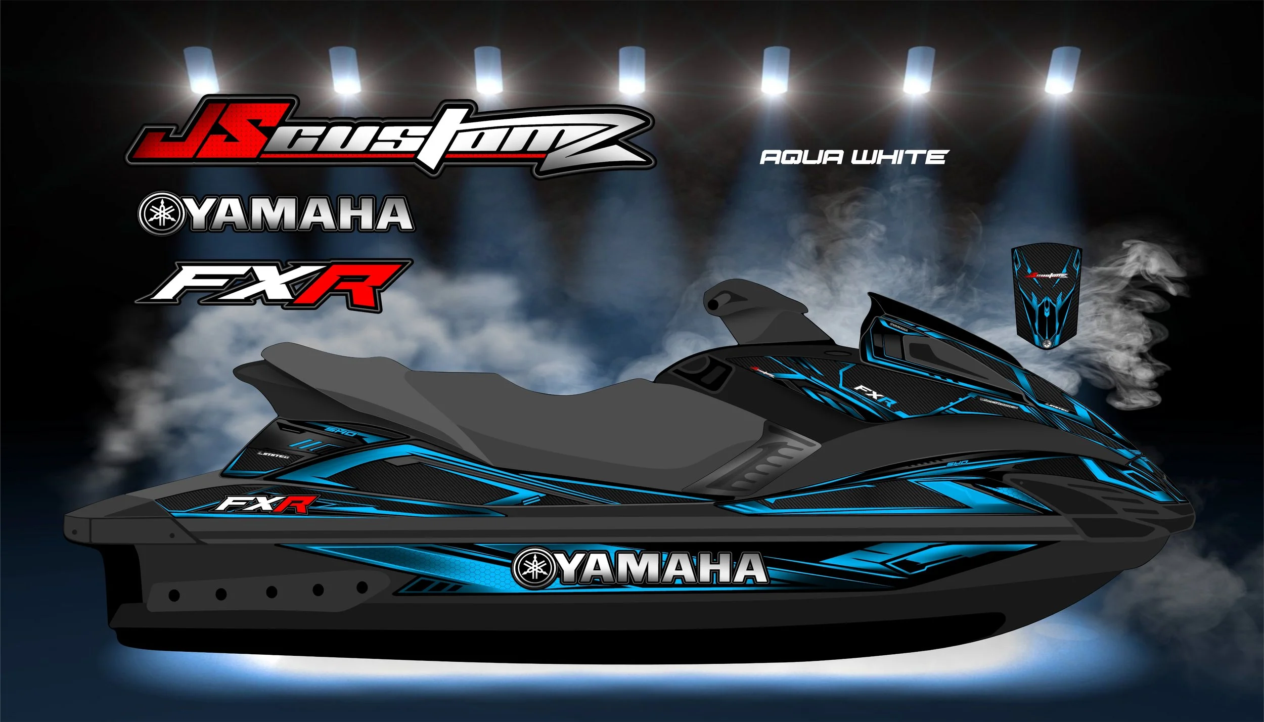YAMAHA FX 2008-2011 JS2 GRAPHIC KIT AQUA WHITE.jpg