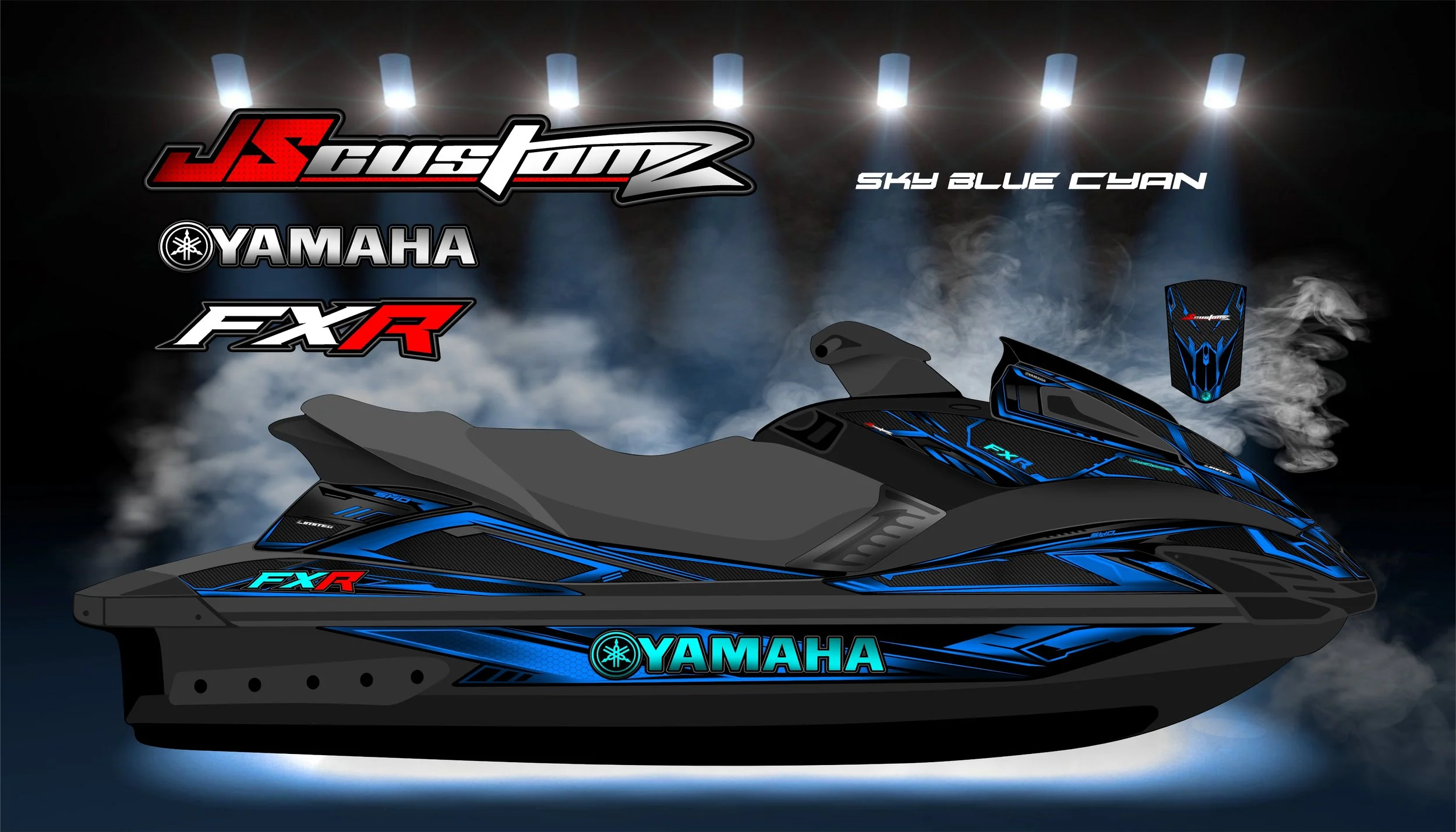 YAMAHA FX 2008-2011 JS2 GRAPHIC KIT SKY BLUE CYAN.jpg