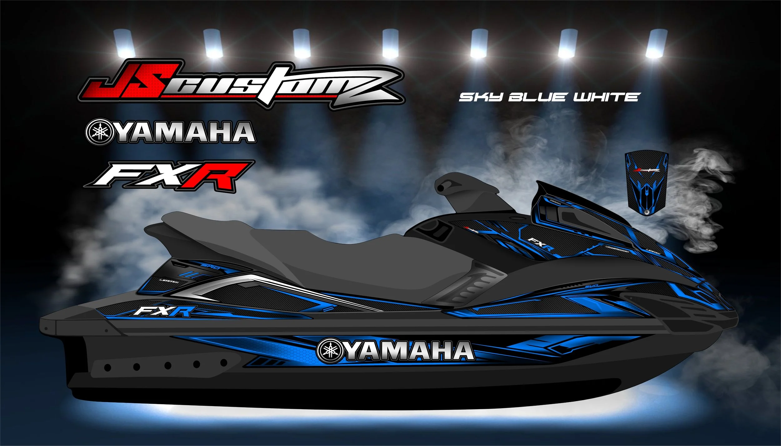 YAMAHA FX 2008-2011 JS2 GRAPHIC KIT SKY BLUE WHITE.jpg