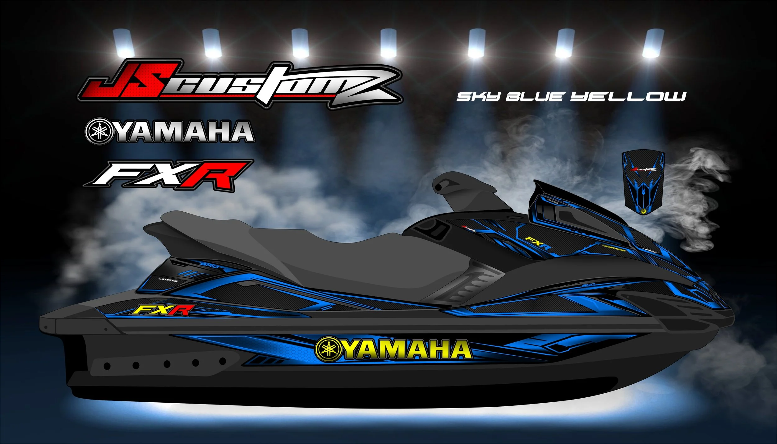 YAMAHA FX 2008-2011 JS2 GRAPHIC KIT SKY BLUE YELLOW.jpg