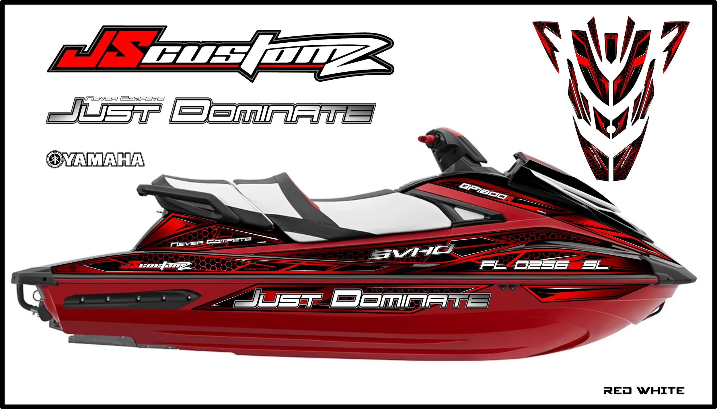 Yamaha GP1800 JS5 Graphic Kit Red White.jpg