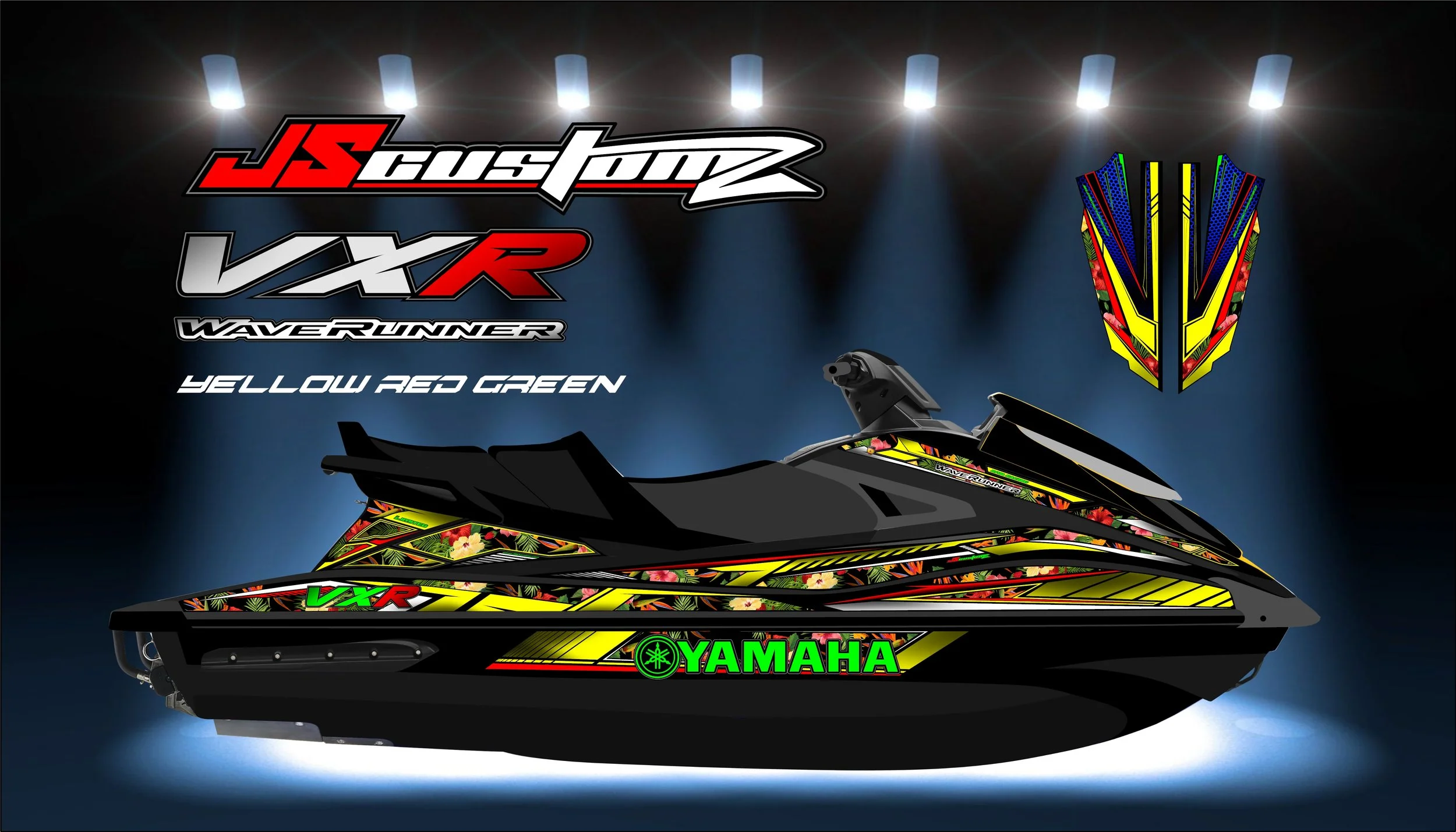 YAMAHA VX 15-20 JS2 GRAPHIC KIT YELLOW RED GREEN .jpg
