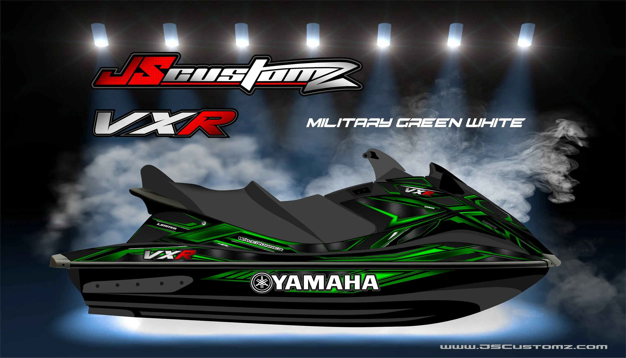 YAMAHA VX 10-14 JS1 GRAPHIC KIT MILITARY GREEN WHITE.jpg