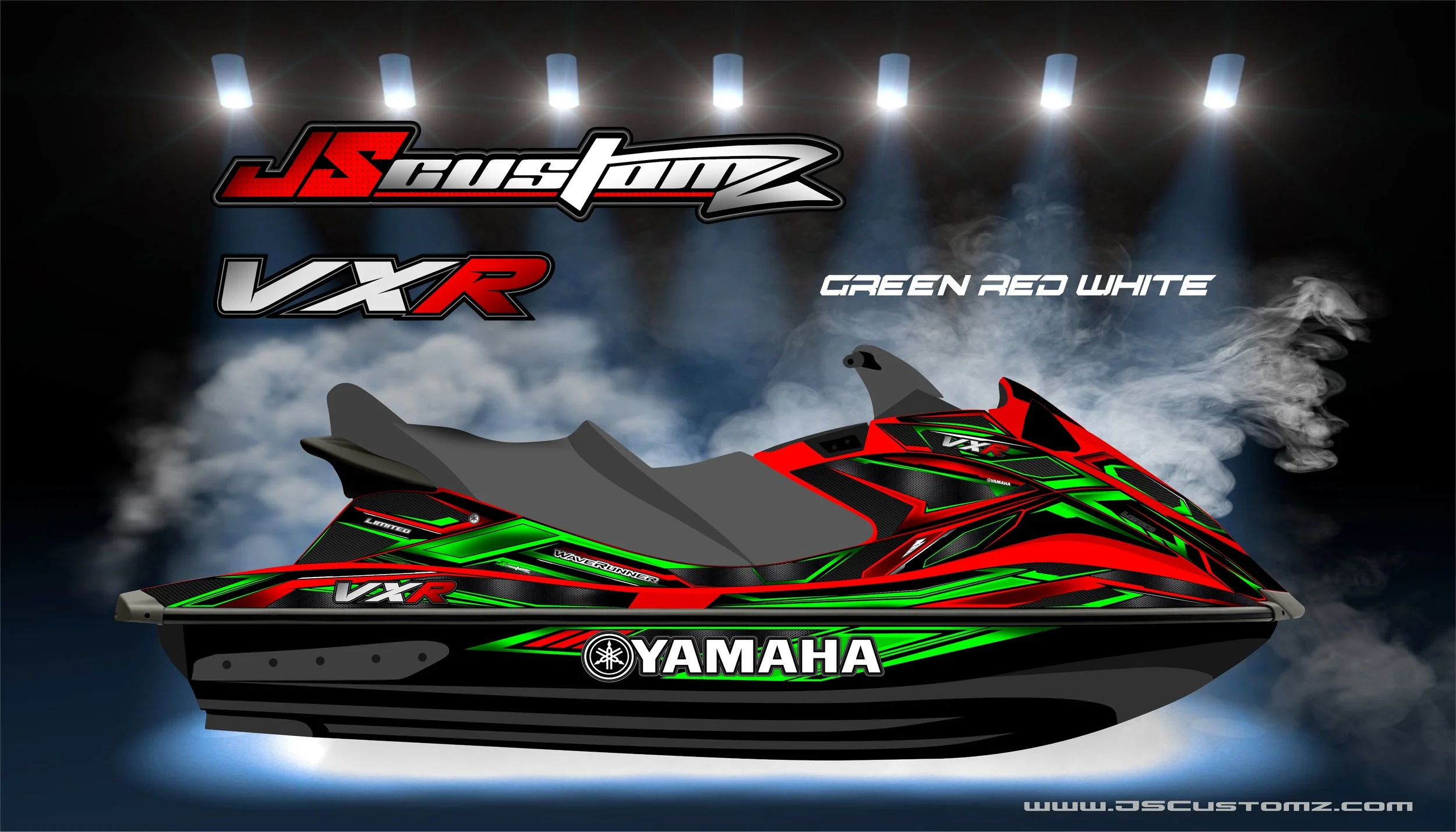 YAMAHA VX 10-14 JS1 GRAPHIC KIT GREEN RED WHITE.jpg