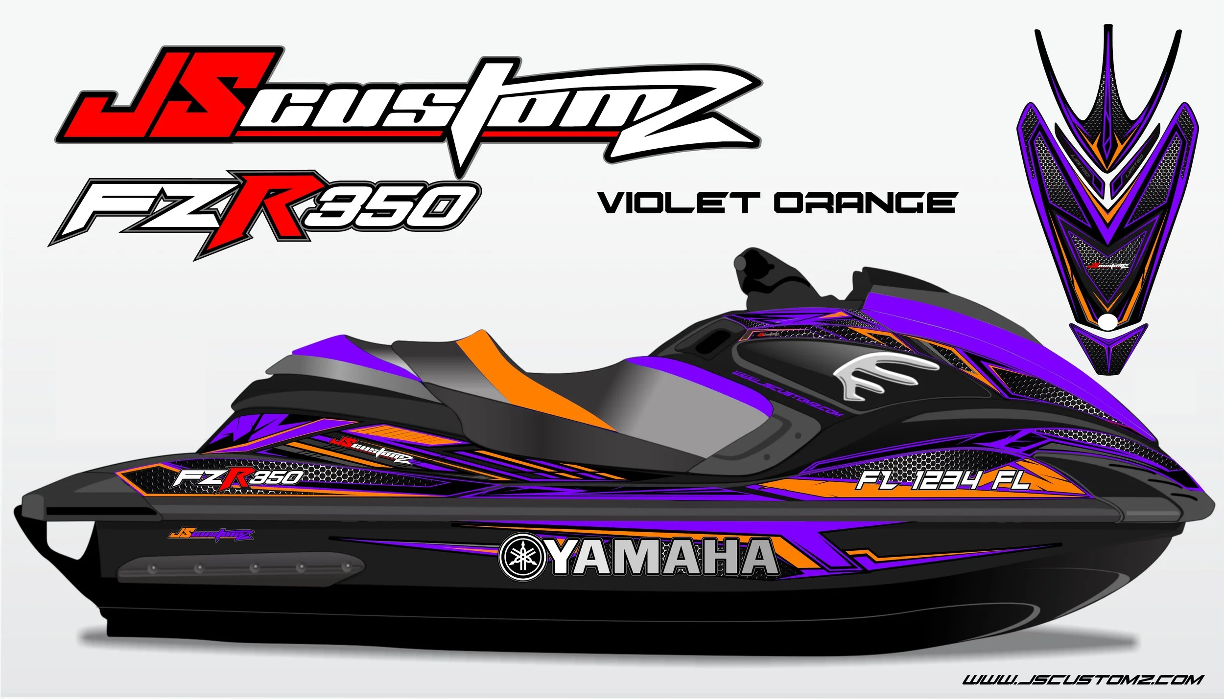 YAMAHA FZR JS1 FULL COLOR GRAPHIC KIT VIOLET ORANGE .jpg