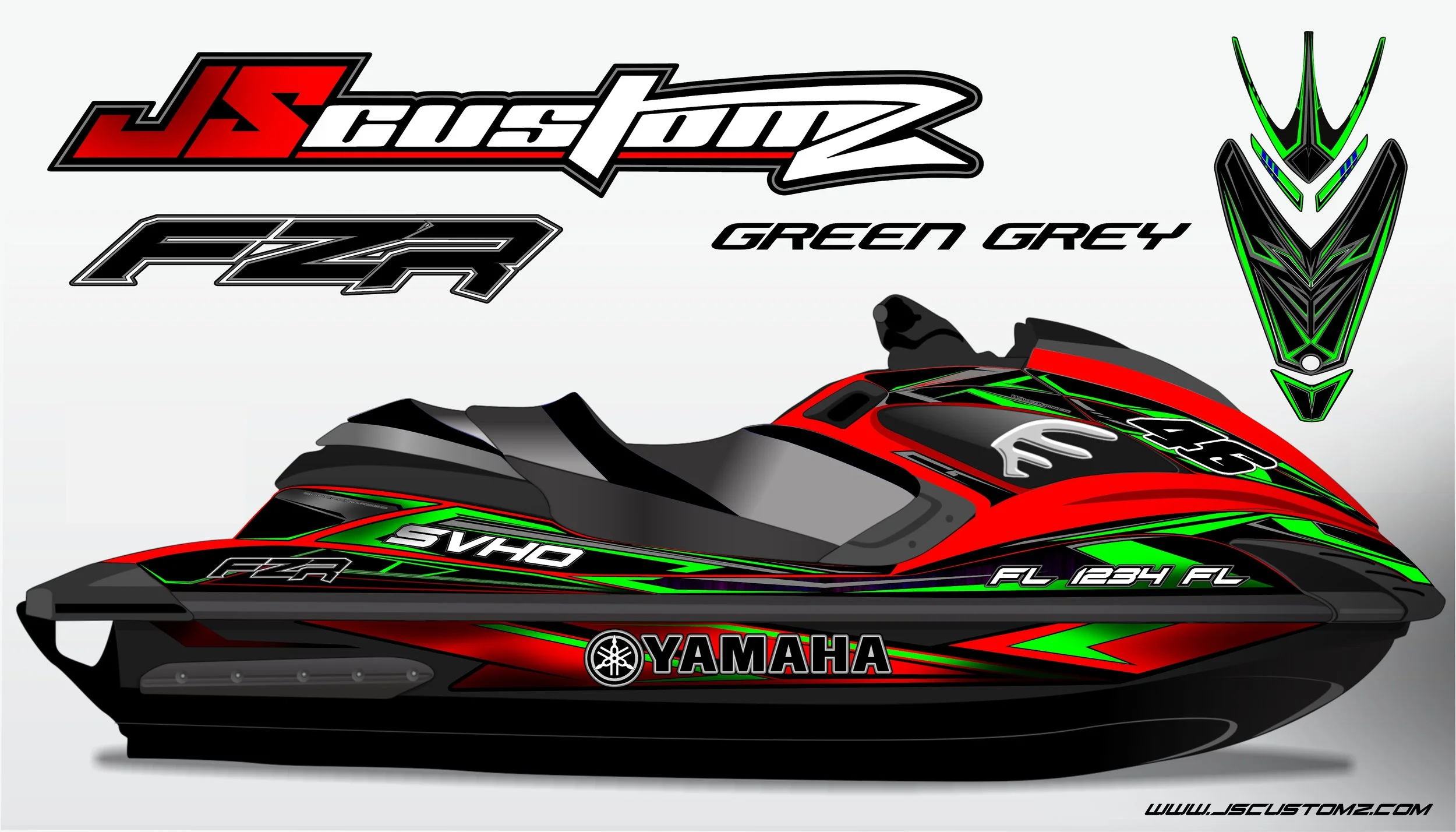 YAMAHA FZR JS2 GRAPHIC KIT GREEN GREY WHITE(RED).jpg