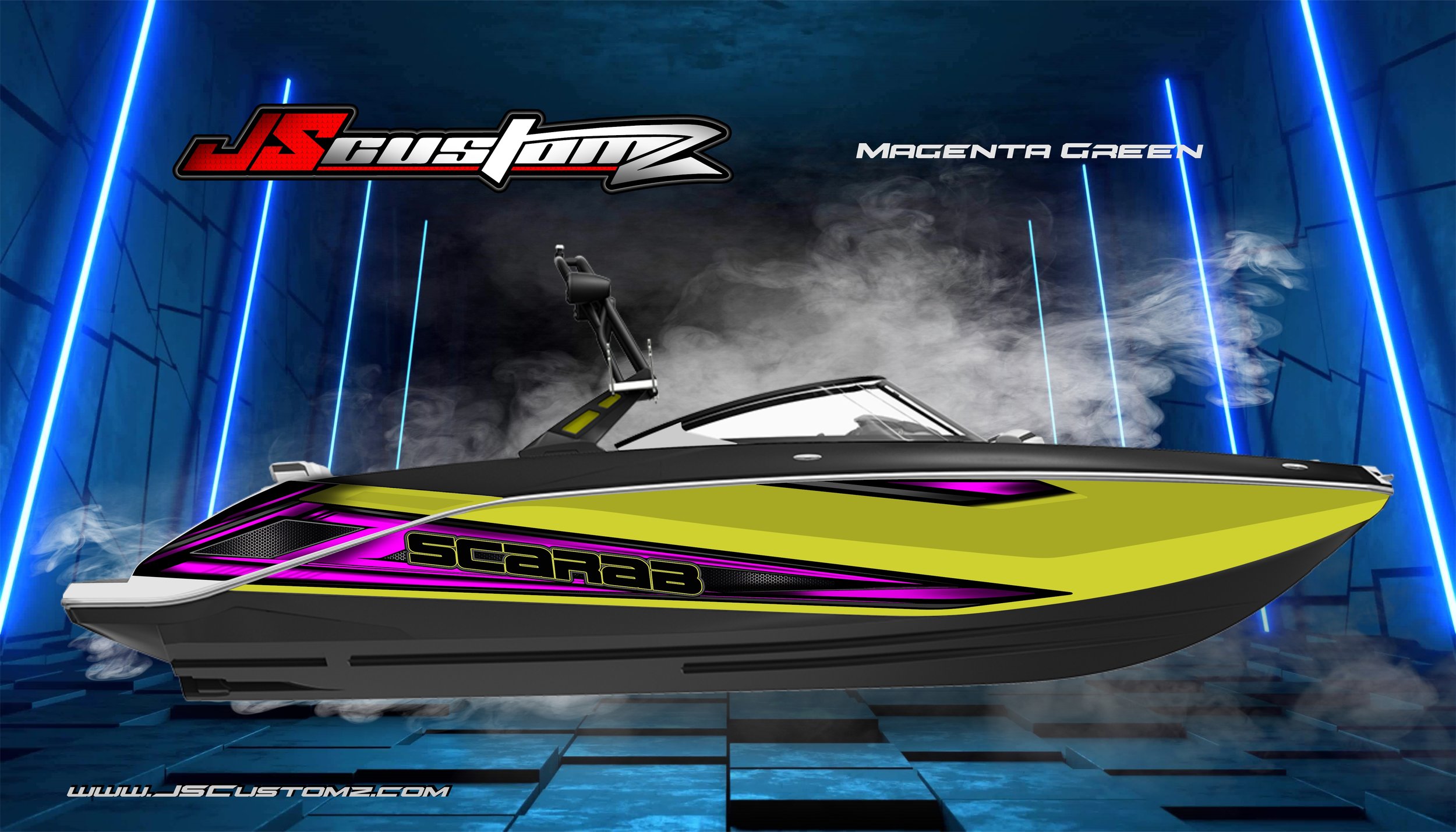 Scarab js2 graphic kit Graphic Kit YELLOW BOAT magenta green.jpg