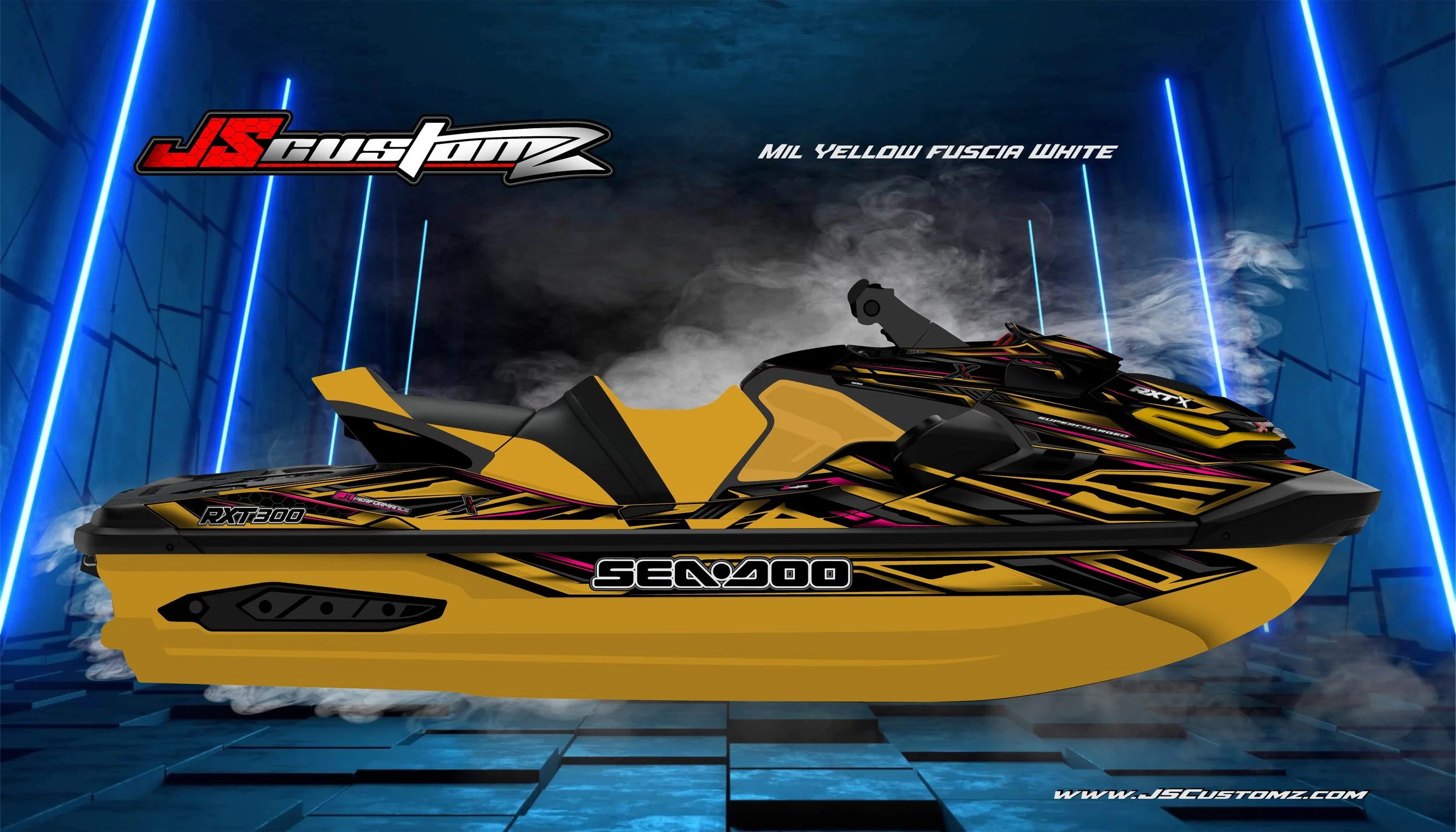 SEADOO RXT ST3 JS5 2025 GRAPHIC KIT OPTIONS MIL YELLOW FUSCIA WHITE.jpg