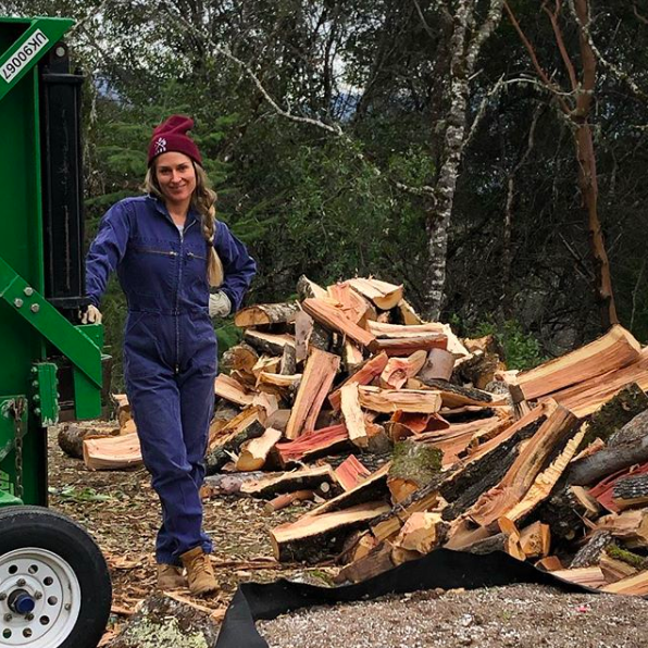 “Getting after that wood this weekend at Wild Iris 😝. Flying through firewood this winter, it’s been a cold one!” OP .