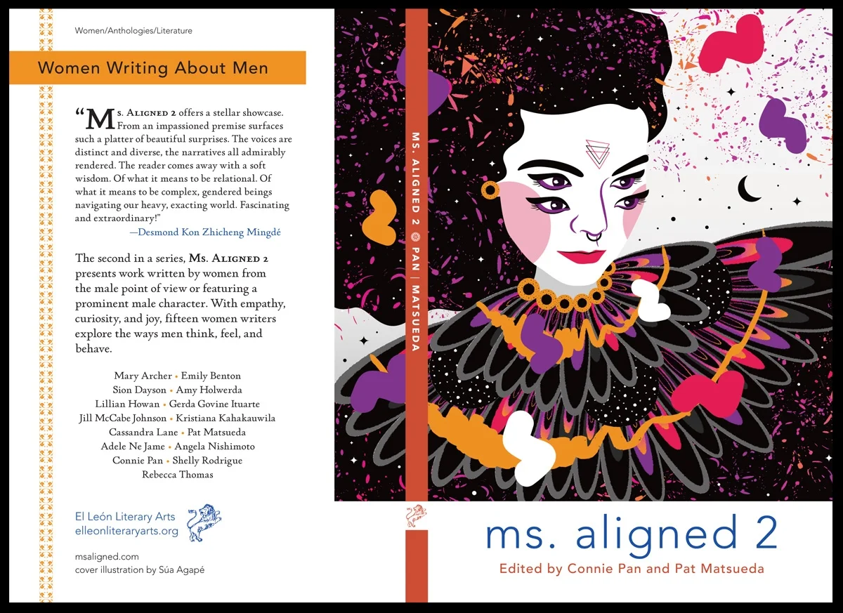Cover spread for Ms. Aligned, produced in QuarkXPress. 