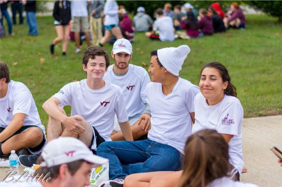 Eric Chang wearing the MV beanie his first year as a Marching Virginian; Source: Brendan Little