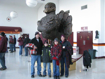 Jordan with her family before the 2009 VT vs UVA game; Source: Beth Downing