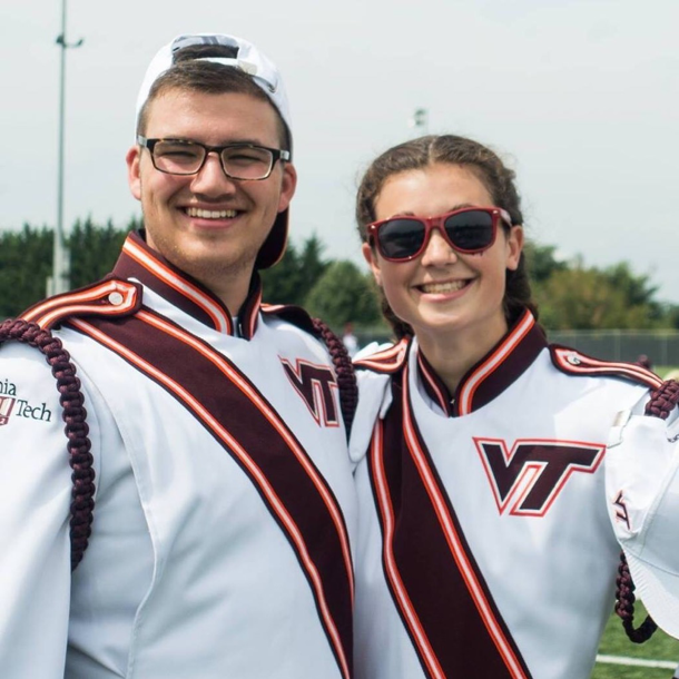 Matt Forrest with his girlfriend, Kelynn Murray, before a VT football game; Source: Matt Forrest
