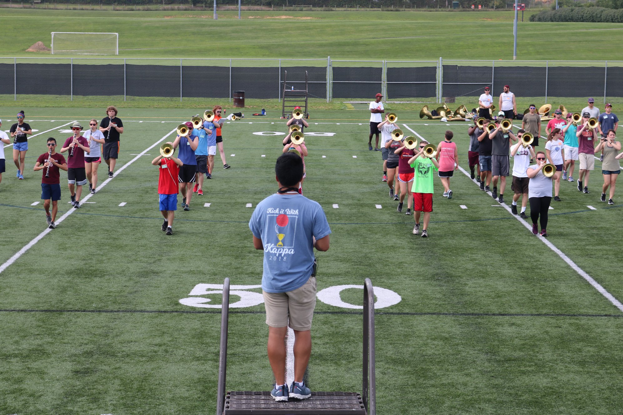 Marching Rehearsal During Band Camp 2018; Source; Facebook