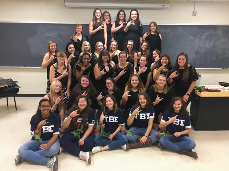 Current sisters of Tau Beta Sigma; Source: Tau Beta Sigma Facebook
