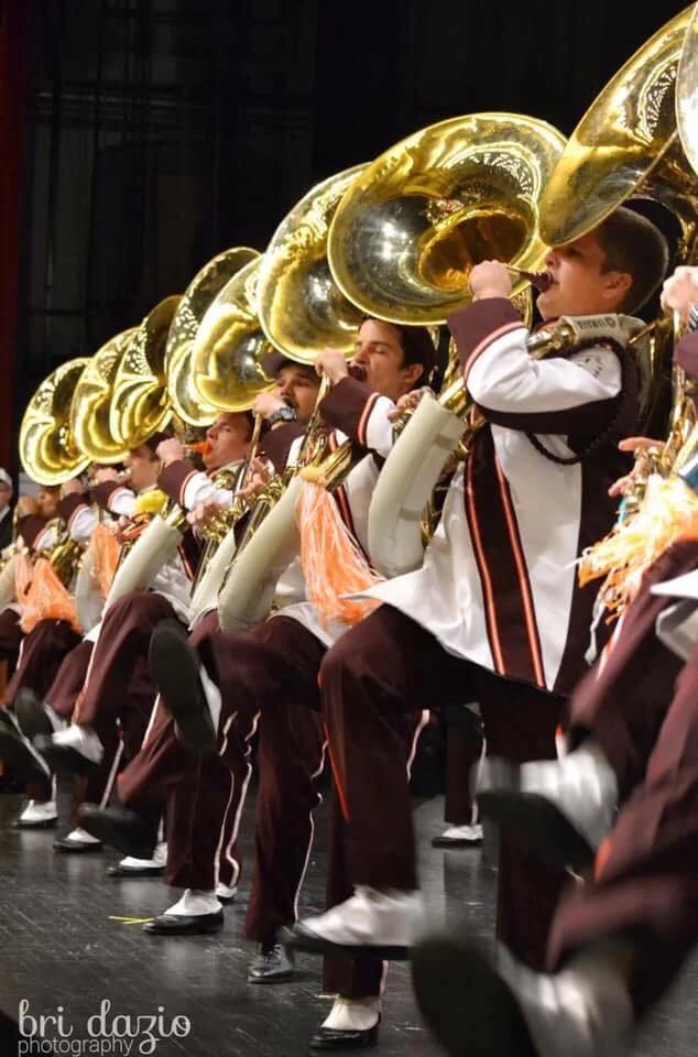 The MV Tubas doing the Hokie Pokie and showing the crowd the best our band has to offer; Source: Bri Dazio