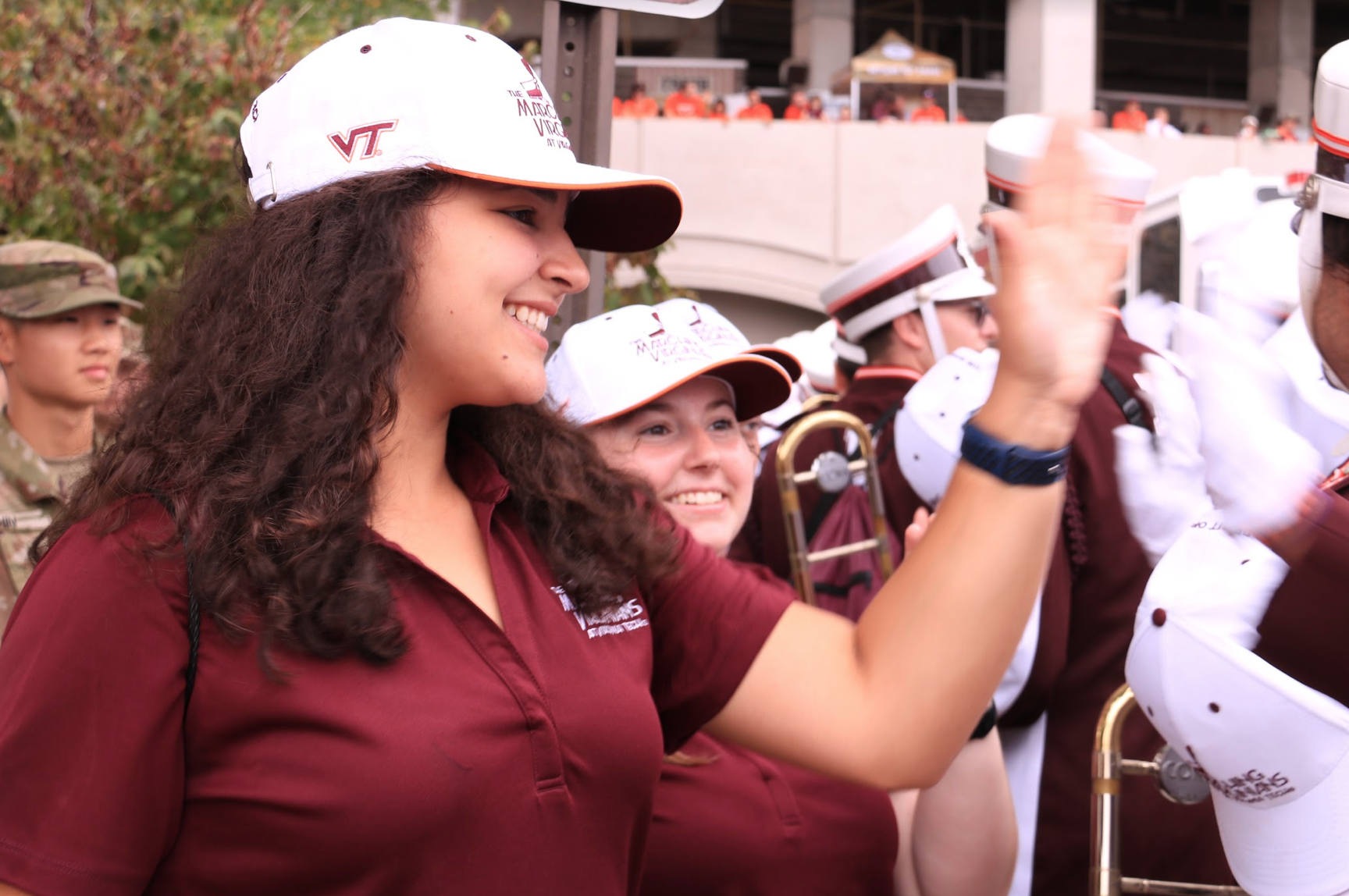 Being and MV means giving lots of high-fives; Source: Ashley Deans