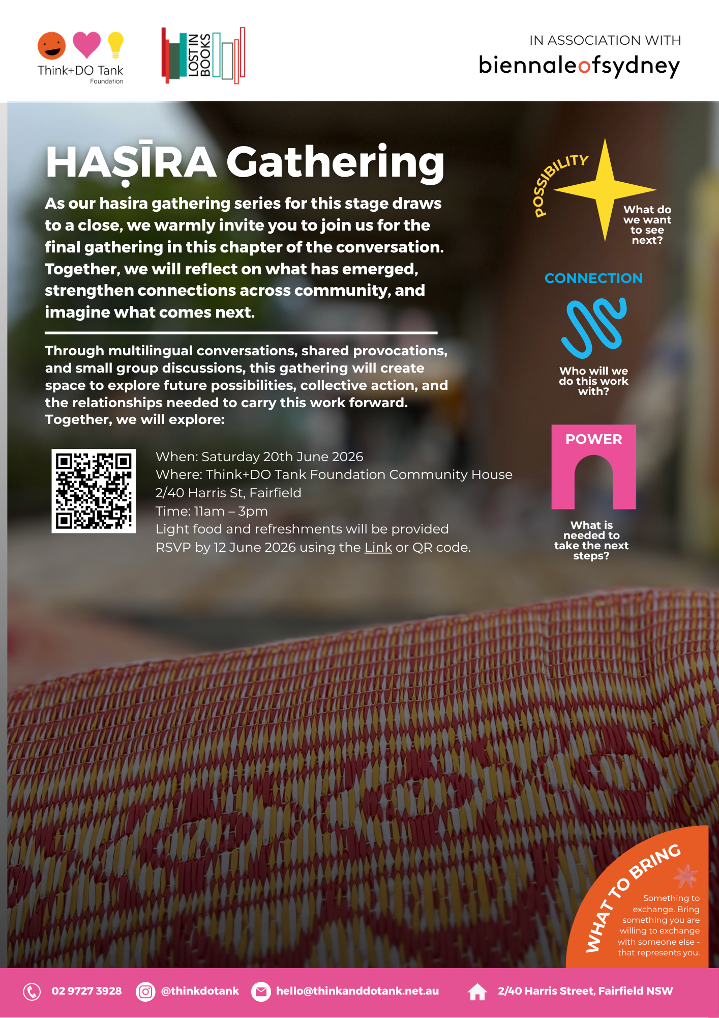 ḥaṣīra (حصیرة): Framing and Unframing Presented by DAAR, with Biennale of Sydney and Think+DO Tank * 