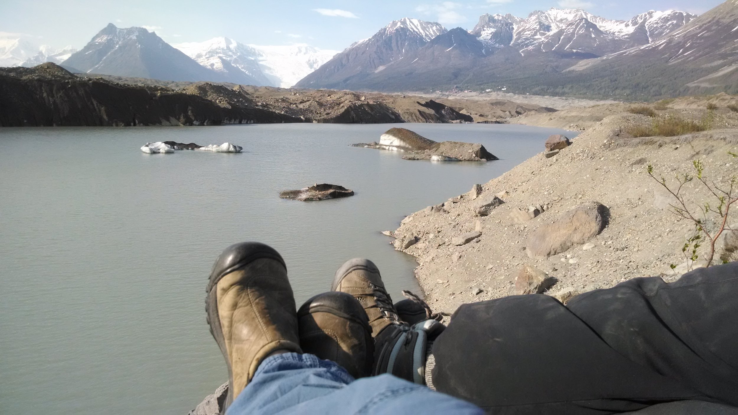  Relaxing at the Toe of the Kennicott Glacier 