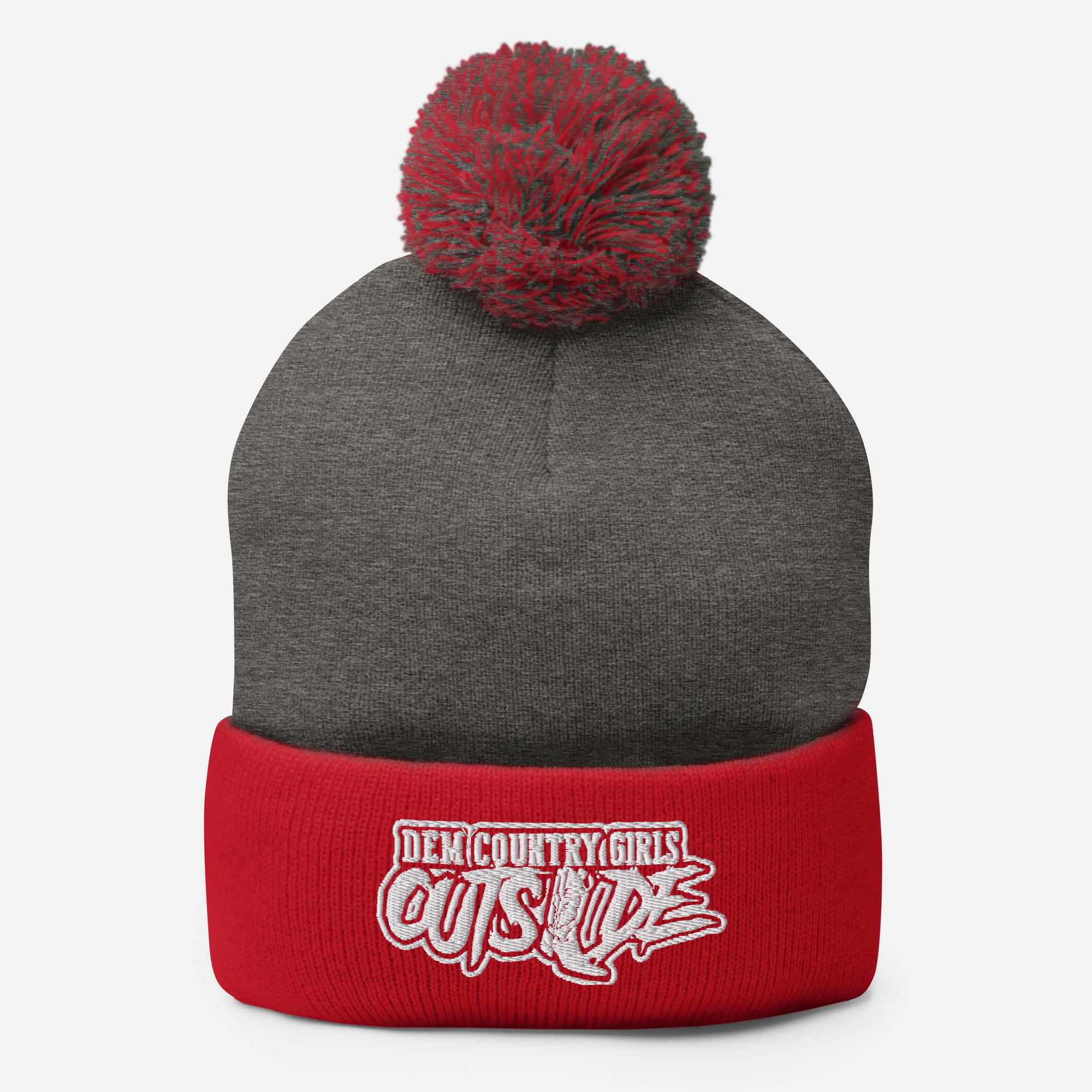pom-pom-knit-cap-dark-heather-grey-red-front-690bf69b9e76d.png