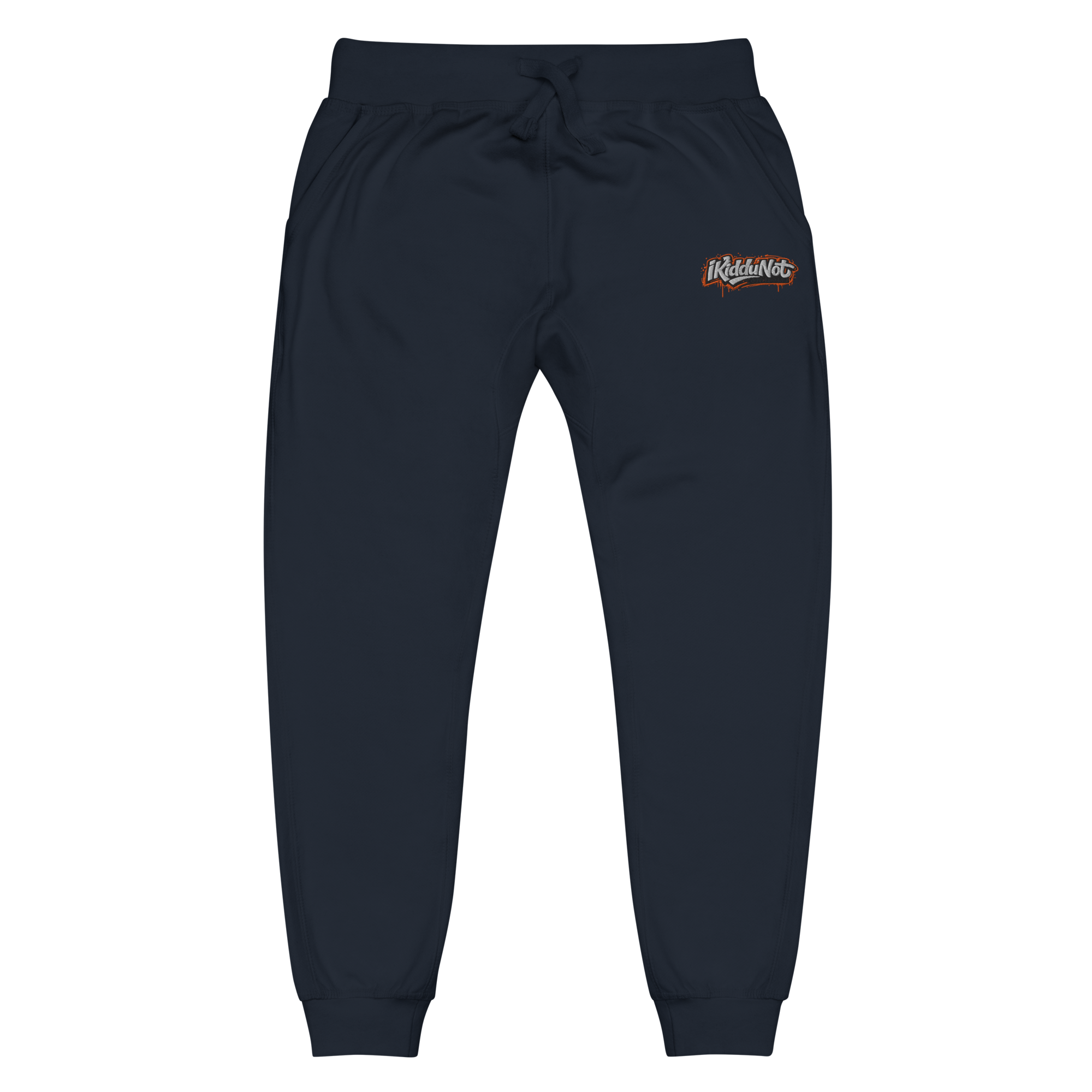 unisex-fleece-sweatpants-navy-blazer-front-69cf19e176986.png