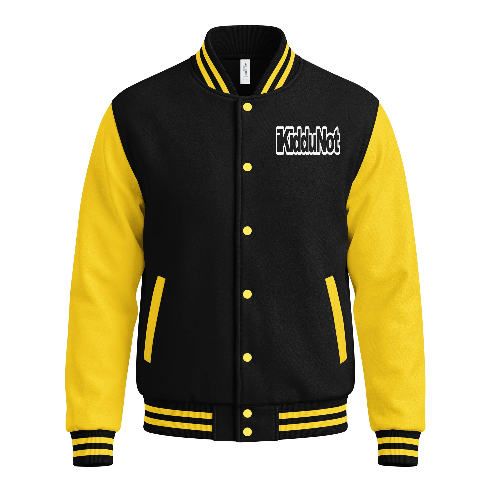 unisex-heavyweight-letterman-jacket-jet-black-sun-yellow-front-6a70f0da9c2ae.jpg