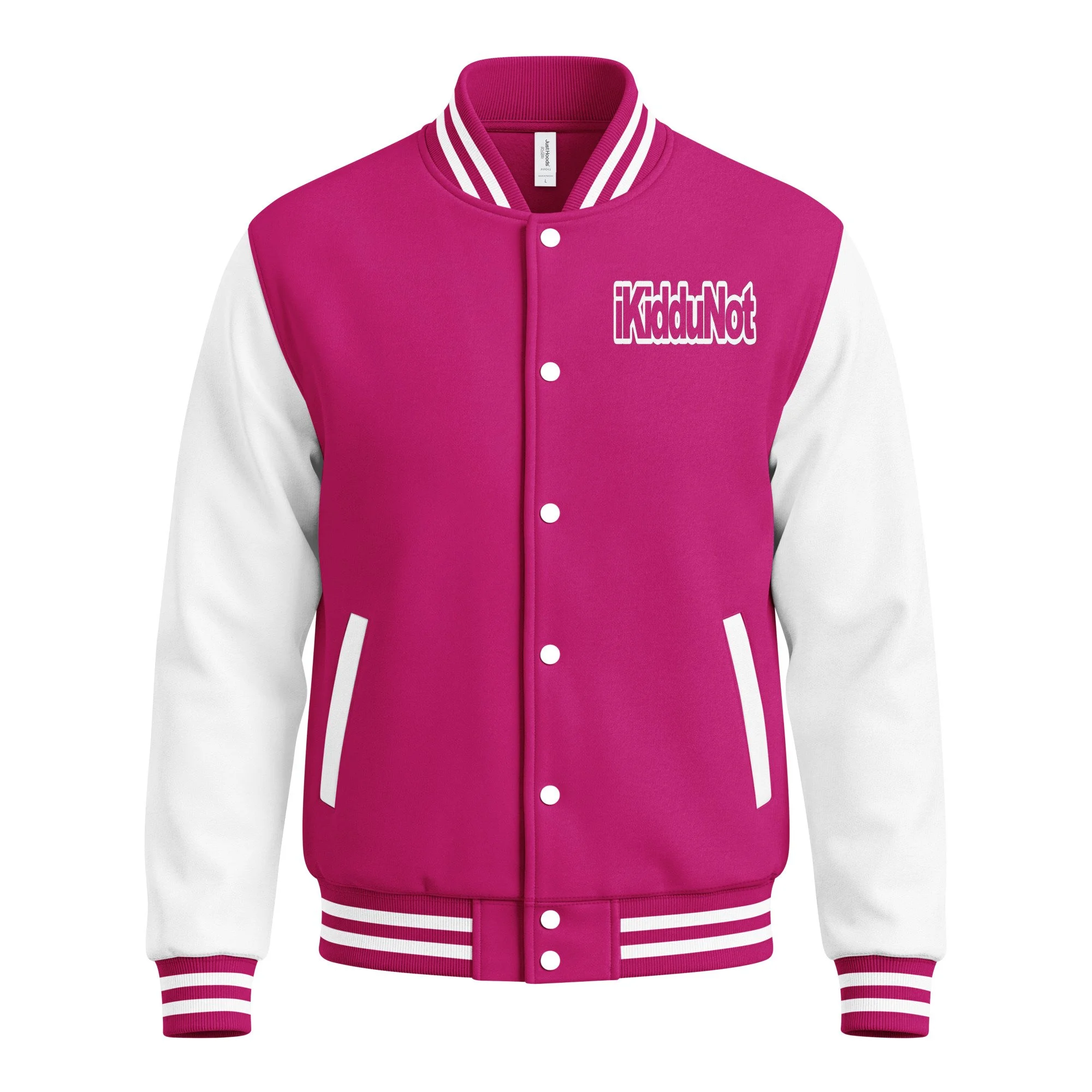unisex-heavyweight-letterman-jacket-hot-pink-arctic-white-front-6a70f0da9c1cf.jpg