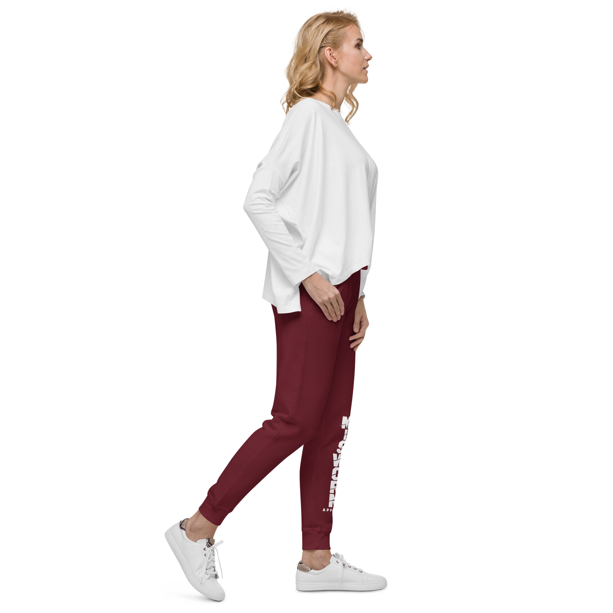 unisex-fleece-sweatpants-maroon-right-6ad9358a64306.png
