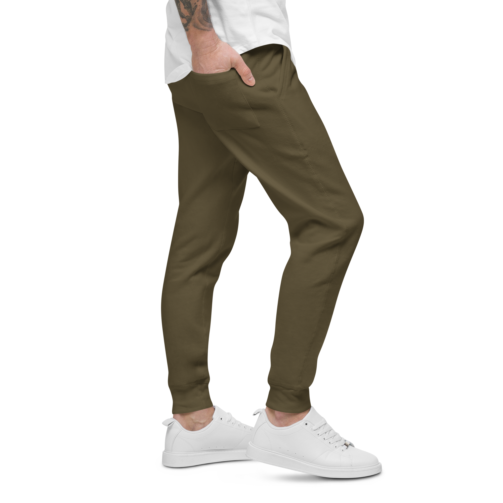 unisex-fleece-sweatpants-military-green-right-6ad9358a5ea96.png