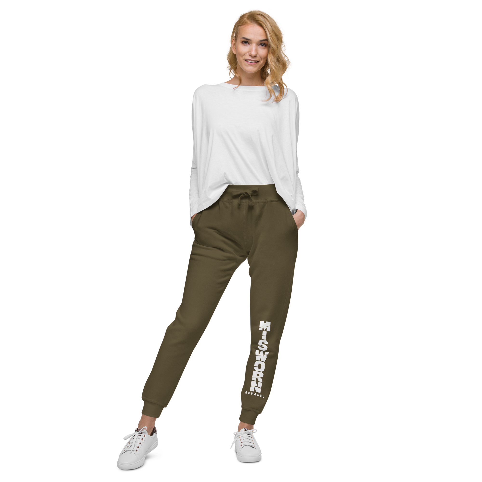 unisex-fleece-sweatpants-military-green-front-6ad9358a6040d.png
