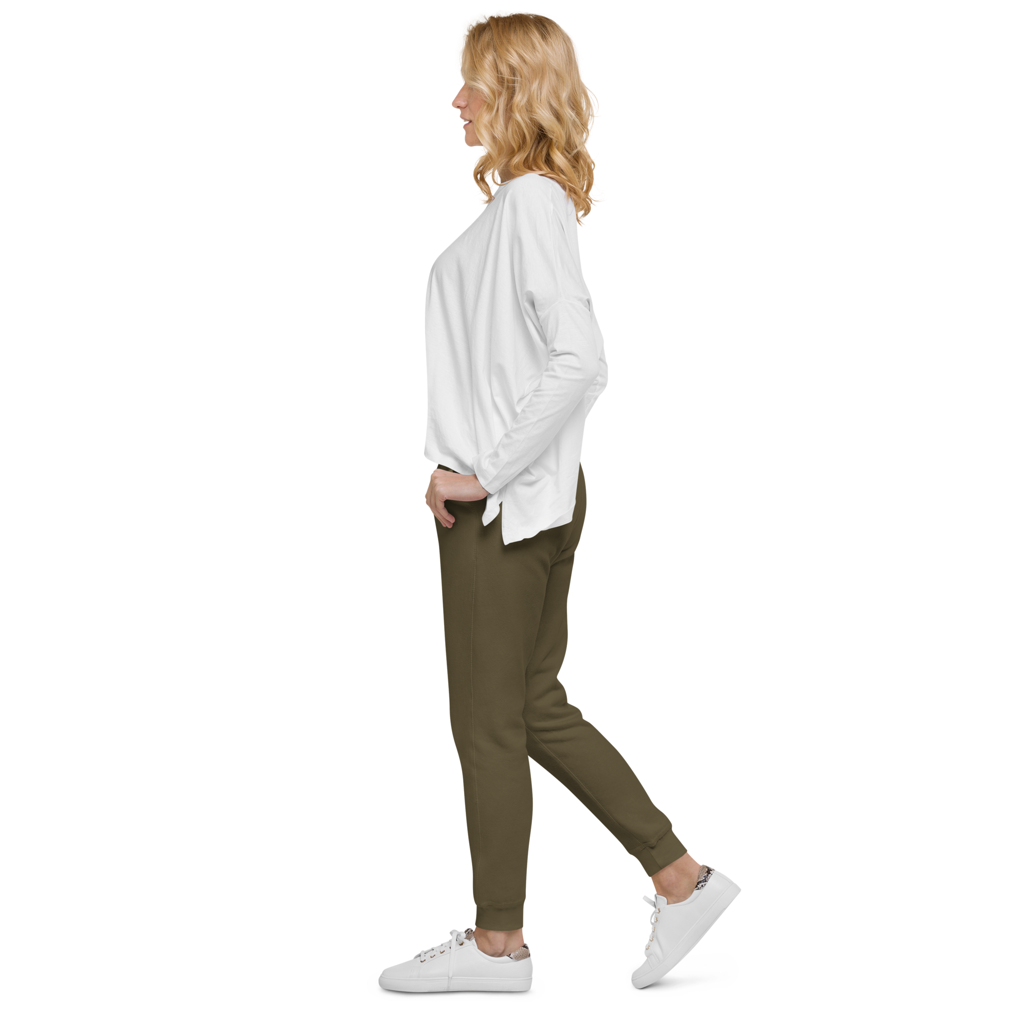unisex-fleece-sweatpants-military-green-left-6ad9358a62b3f.png