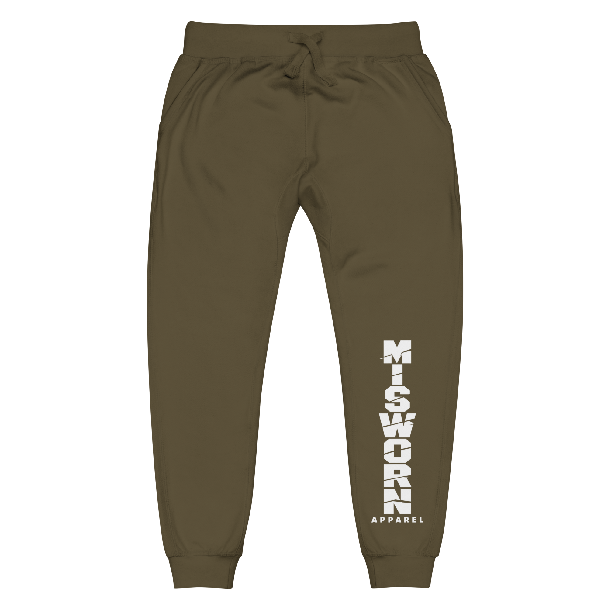 unisex-fleece-sweatpants-military-green-front-6ad9358a5820e.png
