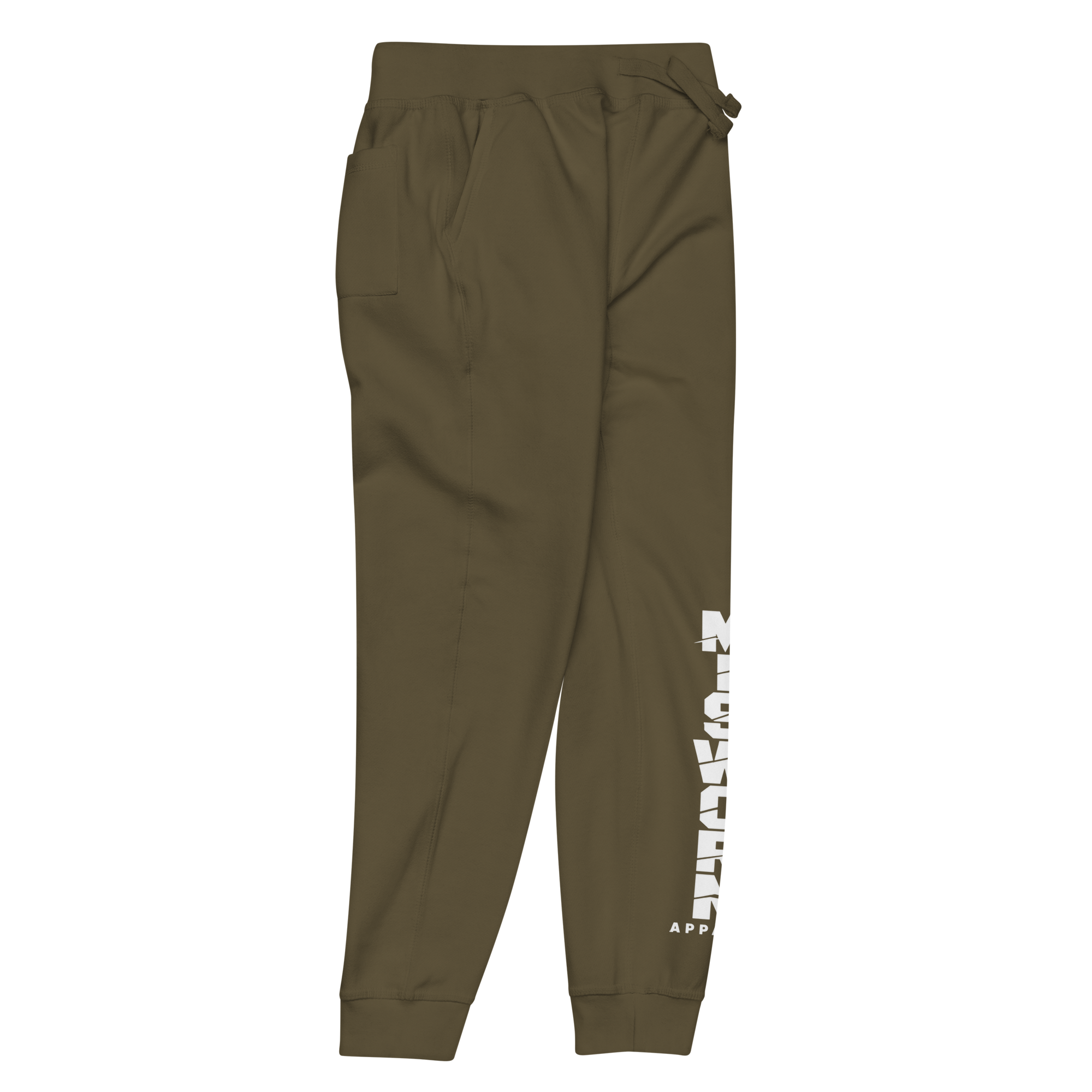 unisex-fleece-sweatpants-military-green-front-right-6ad9358a5a7e0.png