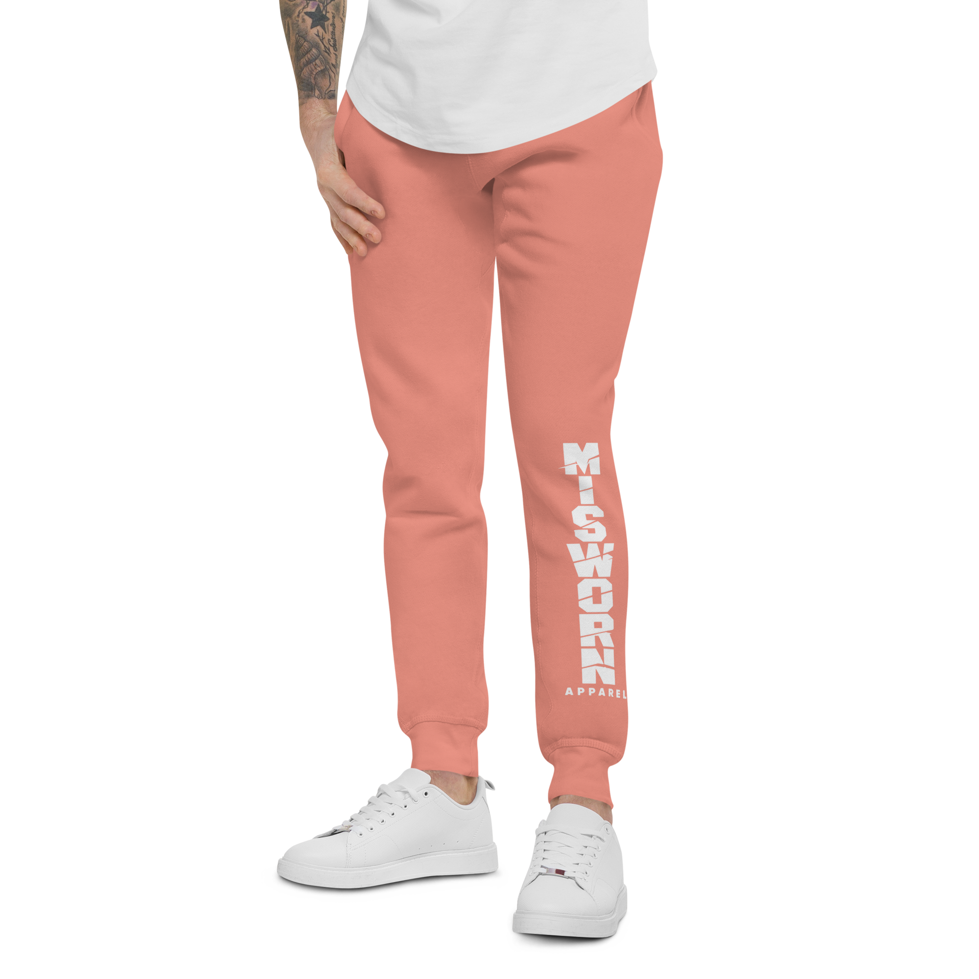 unisex-fleece-sweatpants-dusty-rose-left-front-6ad9358a5dda9.png