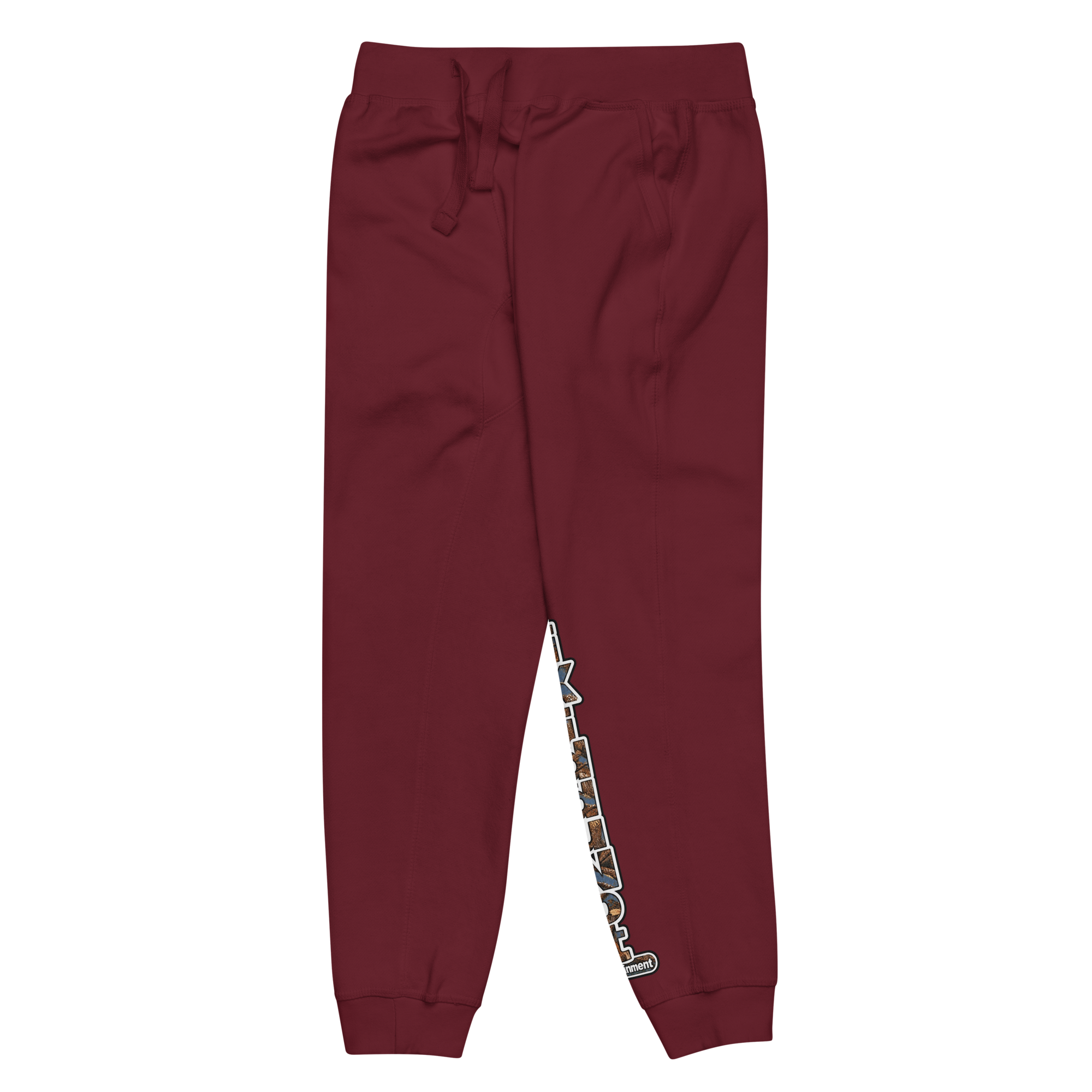 unisex-fleece-sweatpants-maroon-front-left-6adfbecbba09f.png