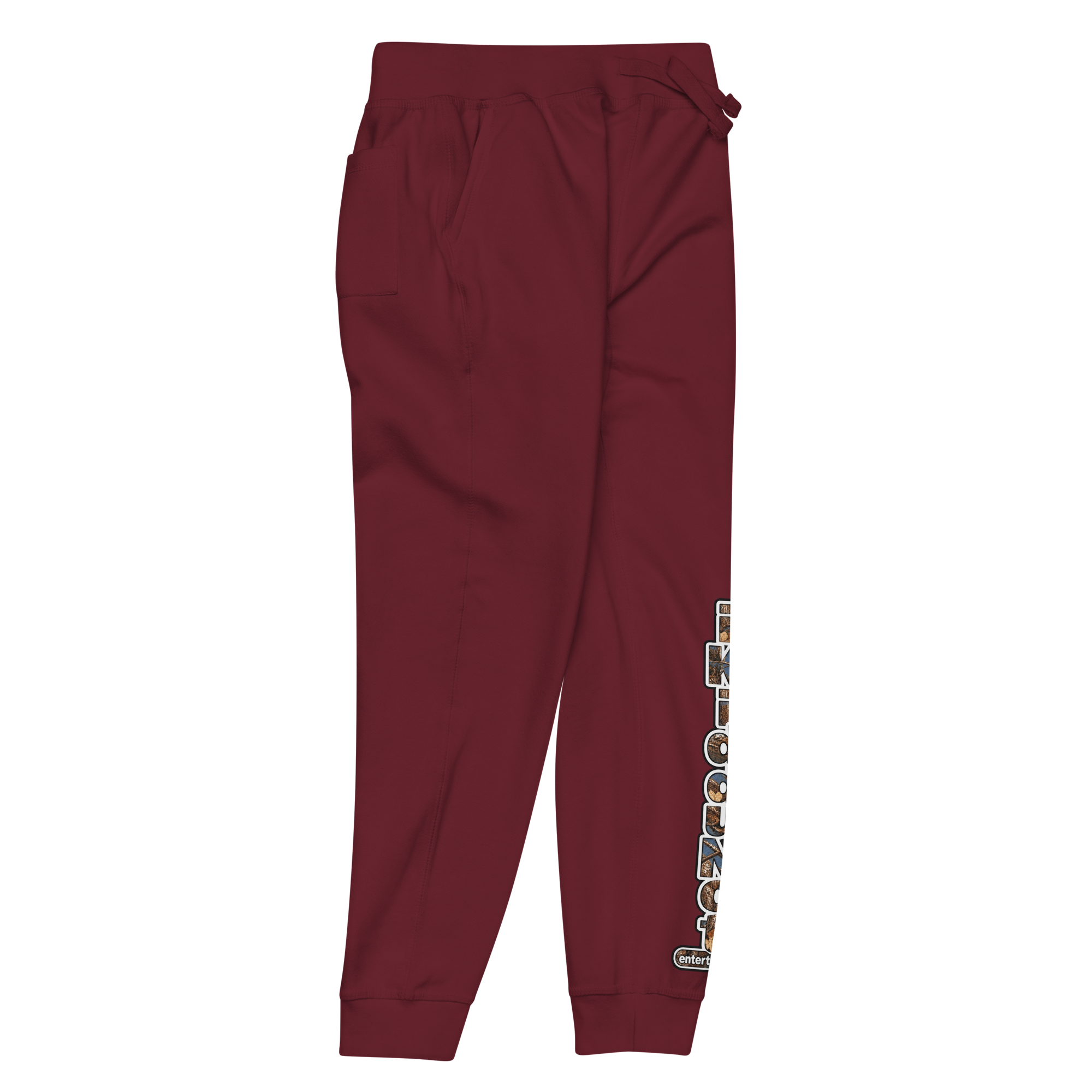 unisex-fleece-sweatpants-maroon-front-right-6adfbecbba69e.png