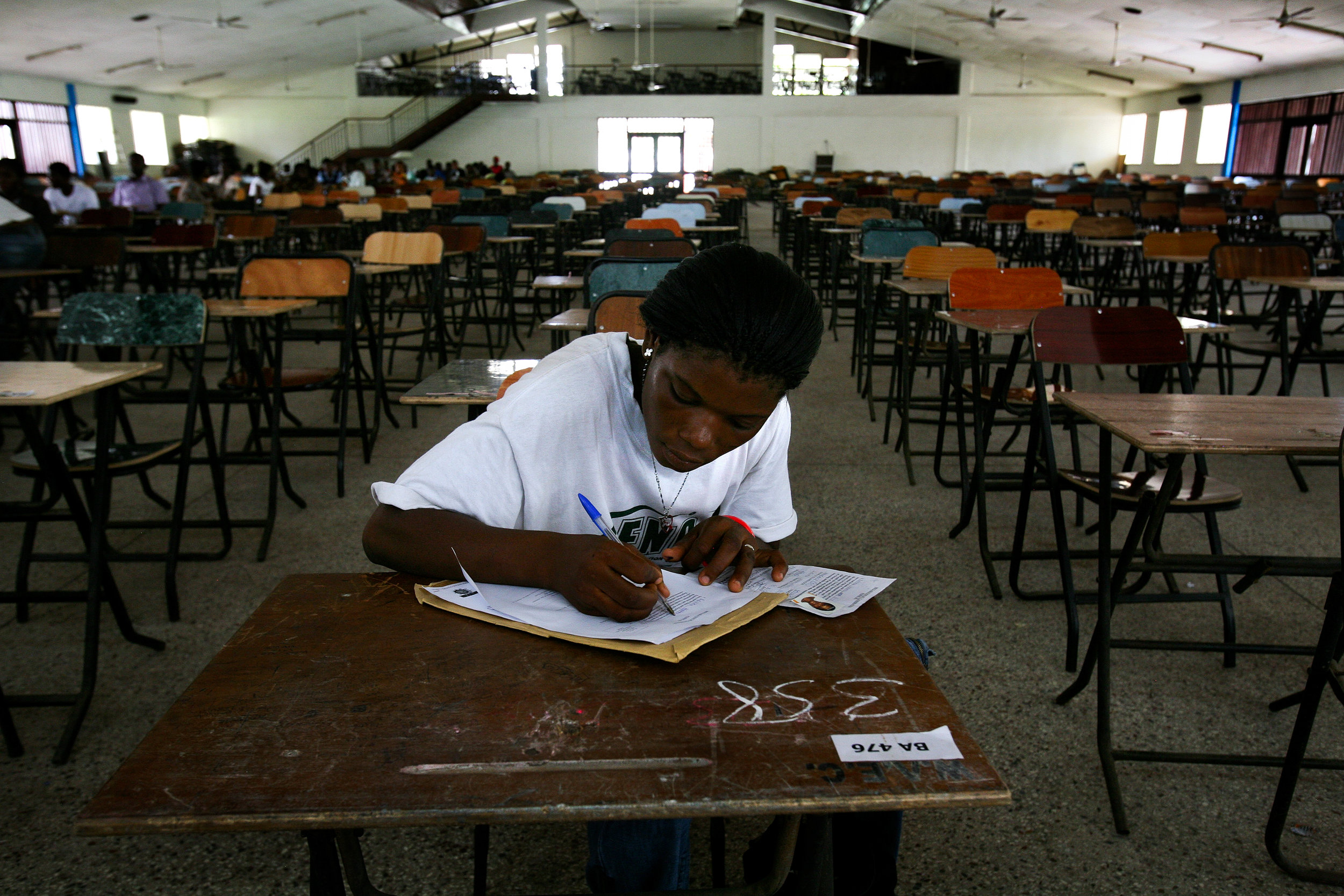  Lamisi  registers for training college entrance exams in Accra, Ghana on March 17, 2009. 