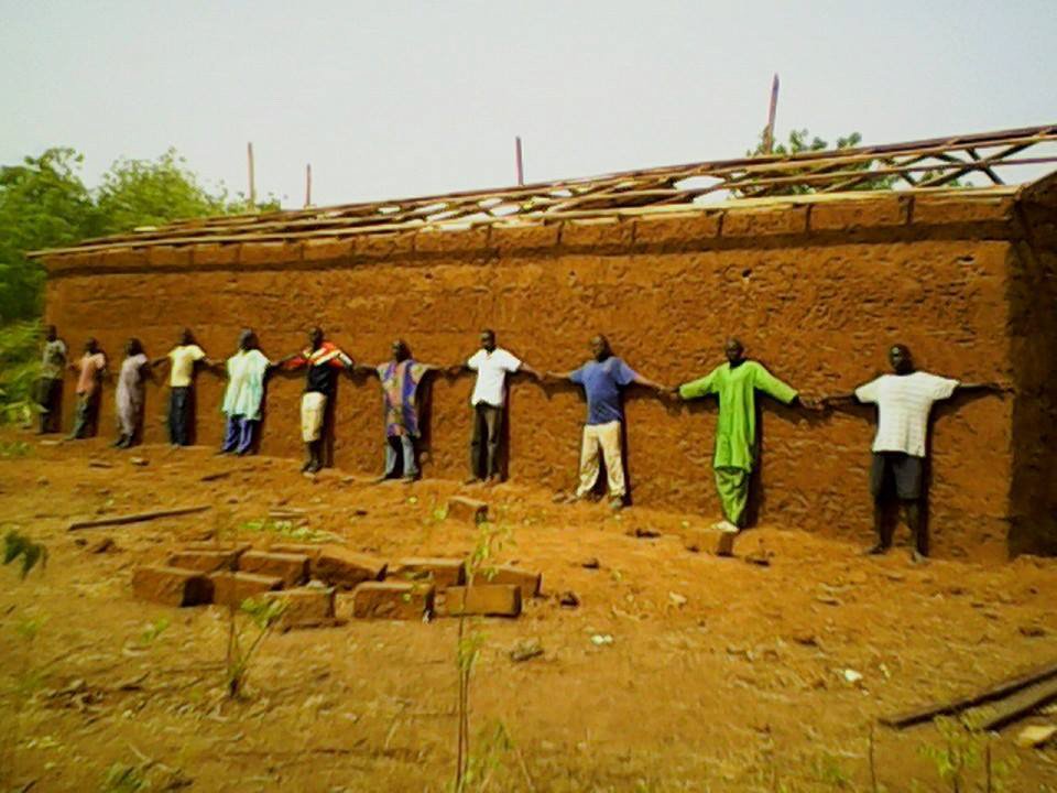  School building in process. Toligu, Northern Region, Ghana. 2014. Photo by Abdulai Abubakari, carpenter for the project.  Abdulai Abubakari:  “I got to know about the schools through my cousin there who is one of the voluntary teachers in Gbale. One