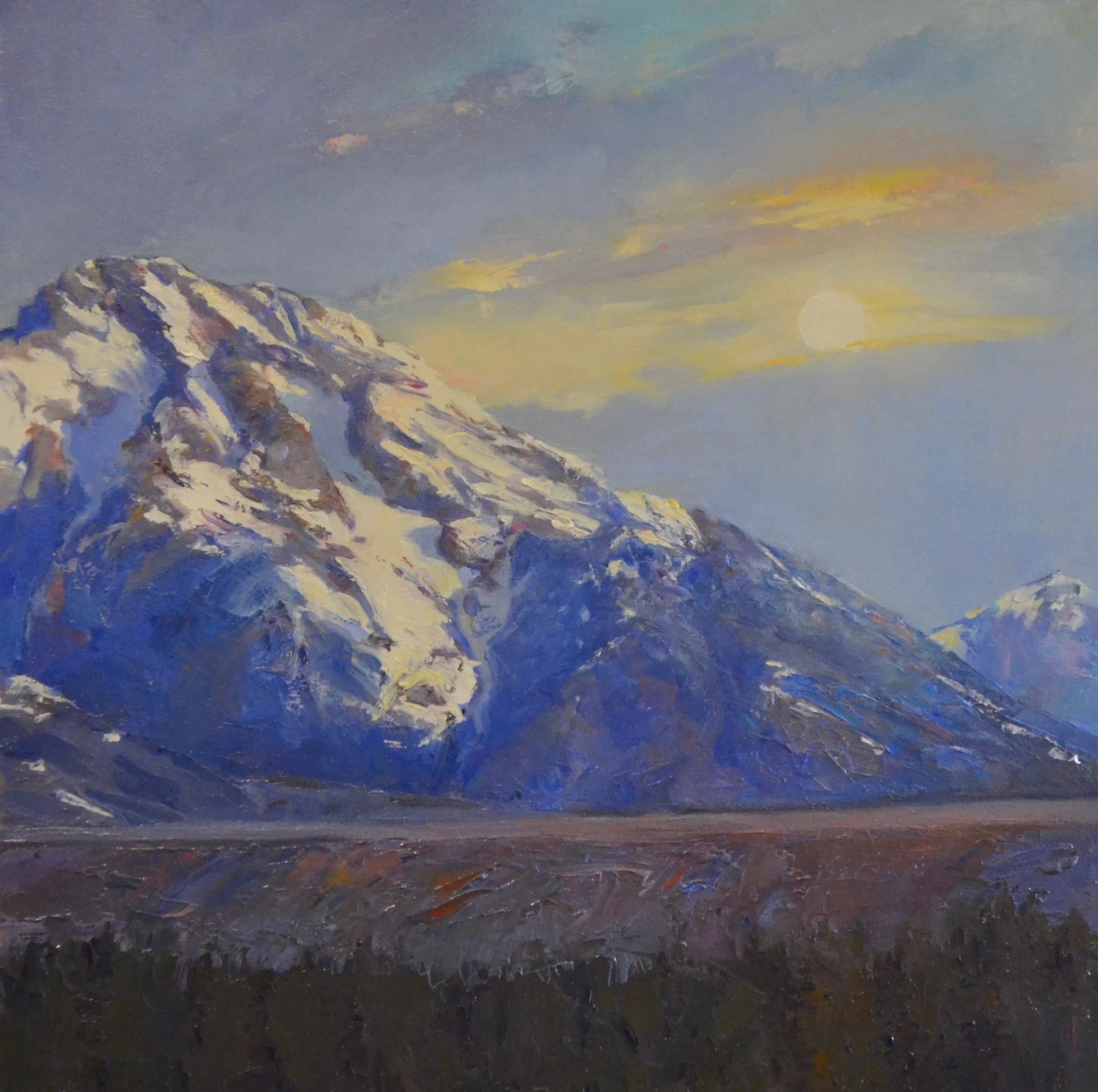 Moon and Moran 20" x 20" Oil. Private Collection.