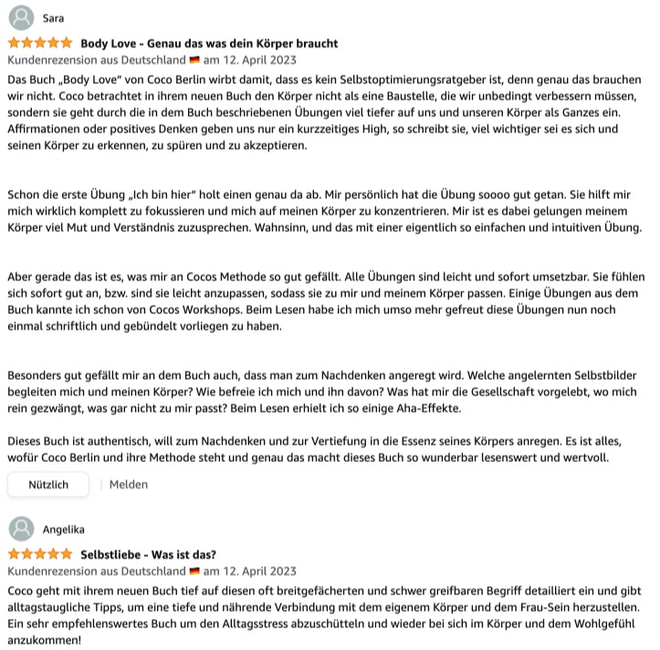 2023-04+Sara+Angelika+Amazon+Kunde+Amazon.de+Kundenrezensionen++Body+Love++Dein+Körper+ist+der+Schlüssel+zur+Selbstliebe+-+Das+sinnliche+Coaching+mit+über+80+Übungen.webp