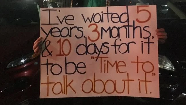Mia DiScipio's sign. (Rebecca Lurye)