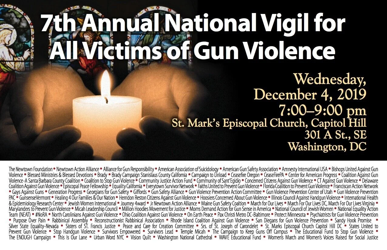 NATIONAL VIGIL HELD ON DECEMBER 4TH&nbsp;TO MARK&nbsp;  7-YEAR ANNIVERSARY OF SANDY HOOK SHOOTING  VIGIL WILL HONOR&nbsp;ALL VICTIMS AND SURVIVORS OF GUN VIOLENCE&nbsp;