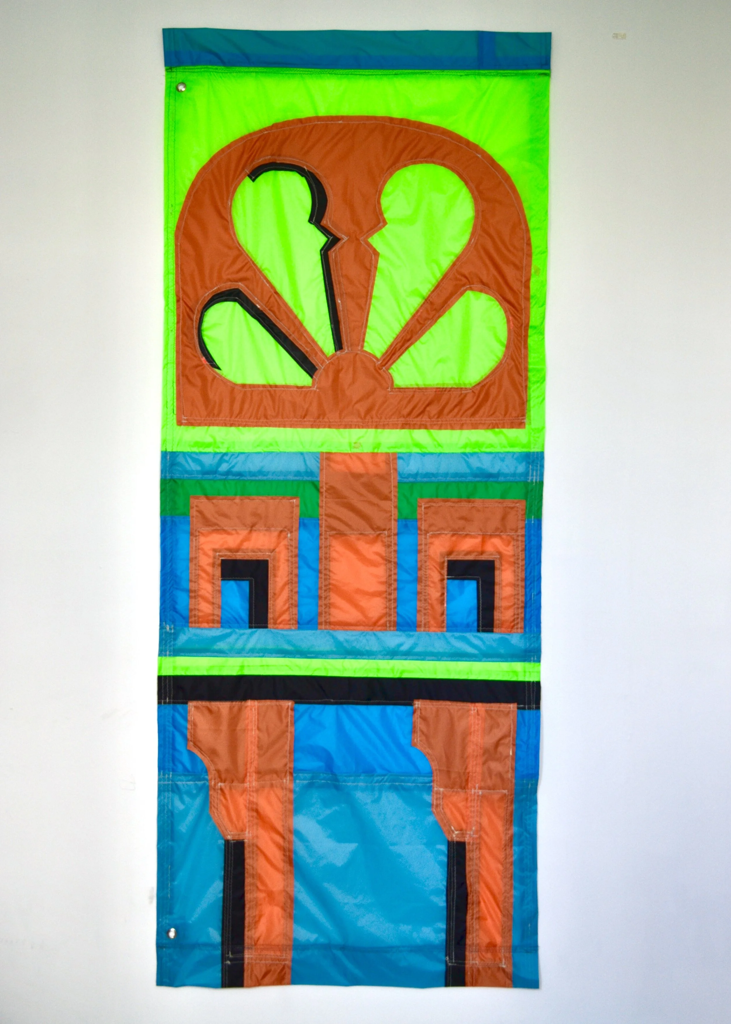  2020, 800 mm x 2000 mm, Ripstop Nylon, Ripstop Polyester, Stoke on Trent. Commissioned by Festival Stoke 