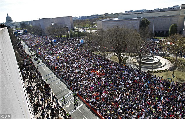 More than 800 March For Our Lives events were held around the world on Saturday 