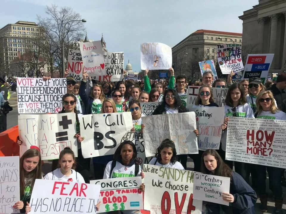 Jr Newtown Action Alliance Members at the March for Our Lives, Washington D.C. March 24, 2018