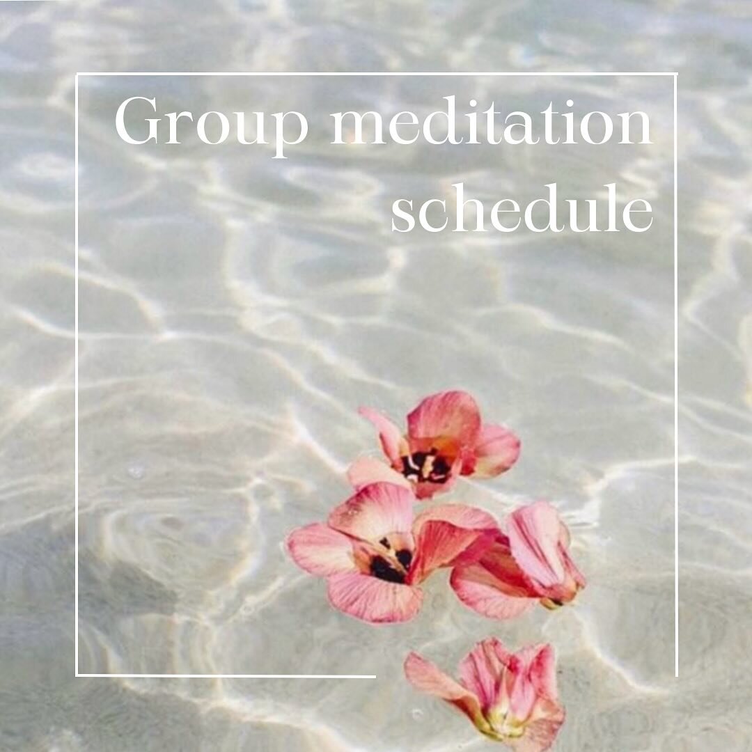 GROUP MEDITATION SCHEDULE
✨Mark your diaries✨

After some incredible community events through Jan and Feb we are kicking off our regular group meditation schedule TOMORROW NIGHT (Tues 5 Mar 7-8pm AEDT) with an online meeting. There is no charge for t