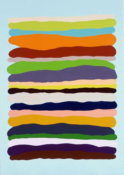Horizontal # 1 . 2002. Lacquer on aluminium. 200 x 140 cm.