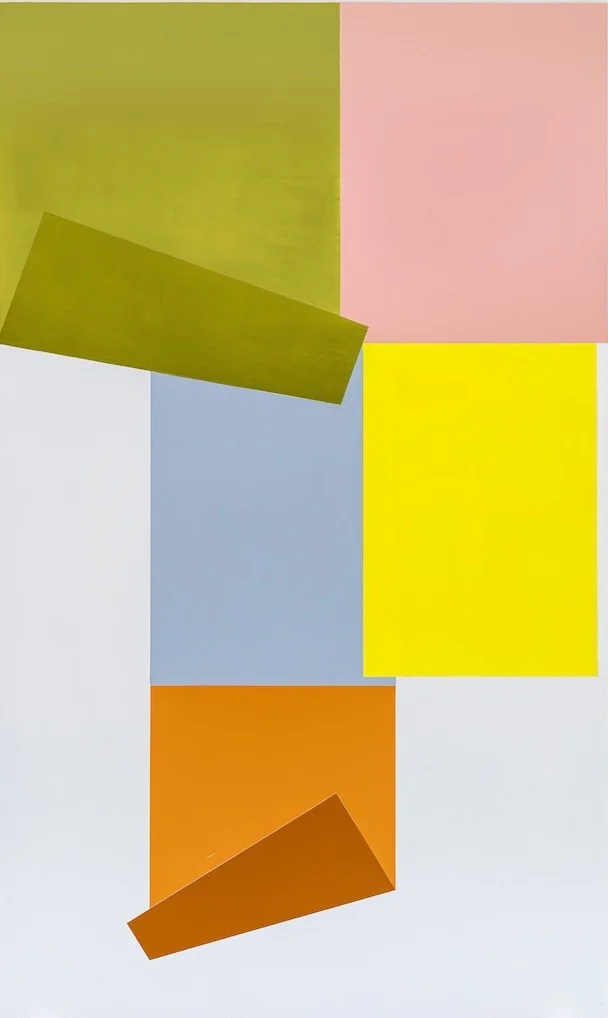 Untitled (Fold), 2016. Acrylic and gesso on Alucore. 209 x 125 cm